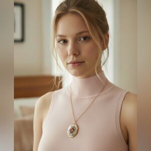 Vintage Porcelain Necklace